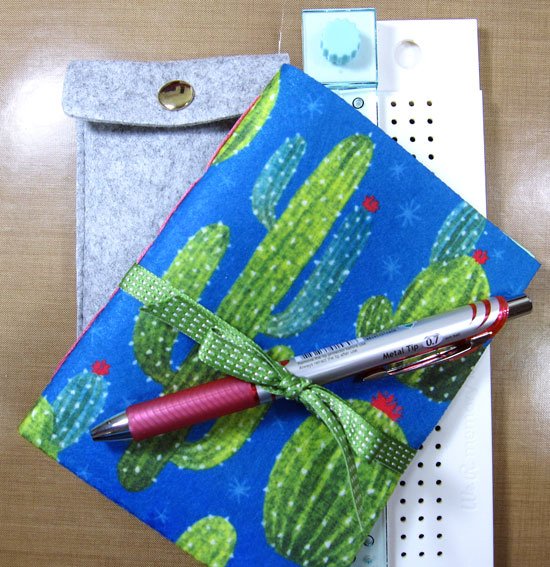 Cactus Mini Notebook with We R Memory Keepers Book Binding Tool